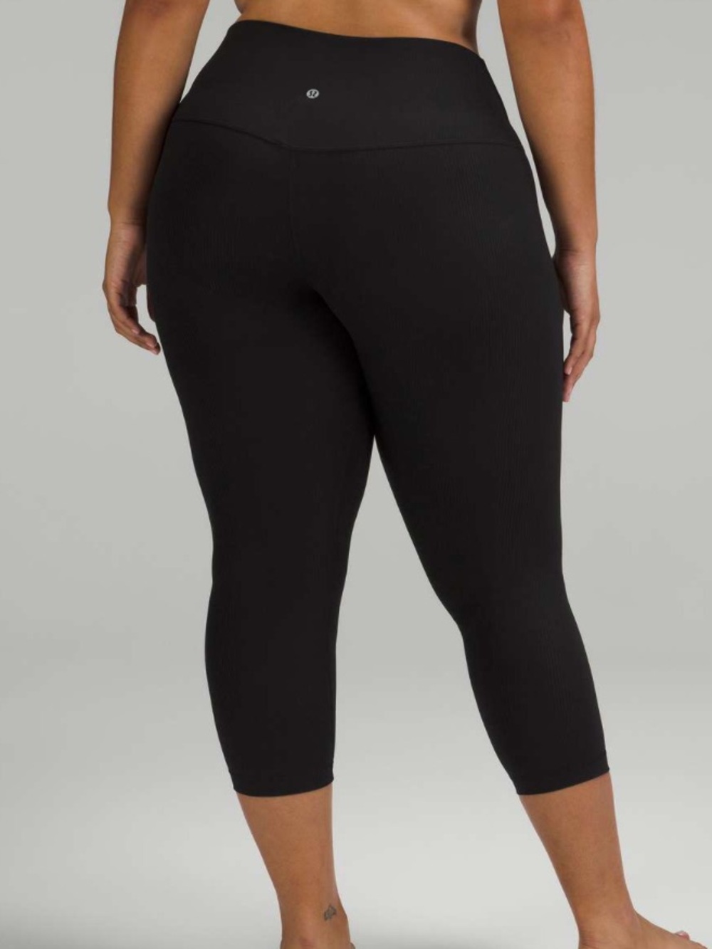 Lululemon Align Ribbed High-Rise Crop 23" Leggings Black